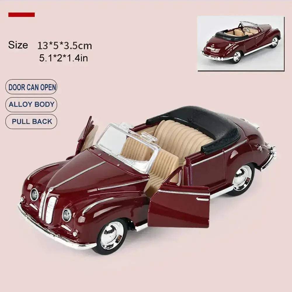Premium Diecast Car 1 To 32 Scale Alloy Cabriolet Pull Back Vintage Model For Collectors And Gift Givers - ToylandEU