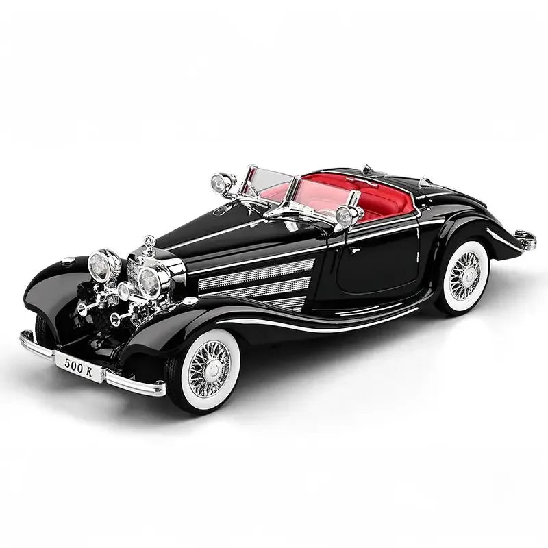 Premium Diecast Car 1To18 Benz 500K 1936 Sound Light Pull Back For Car Fans - ToylandEU