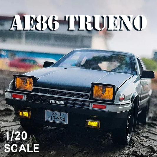 Premium Diecast Car 1to20 Scale Initial D AE86 With Sound And Light For Kids - ToylandEU