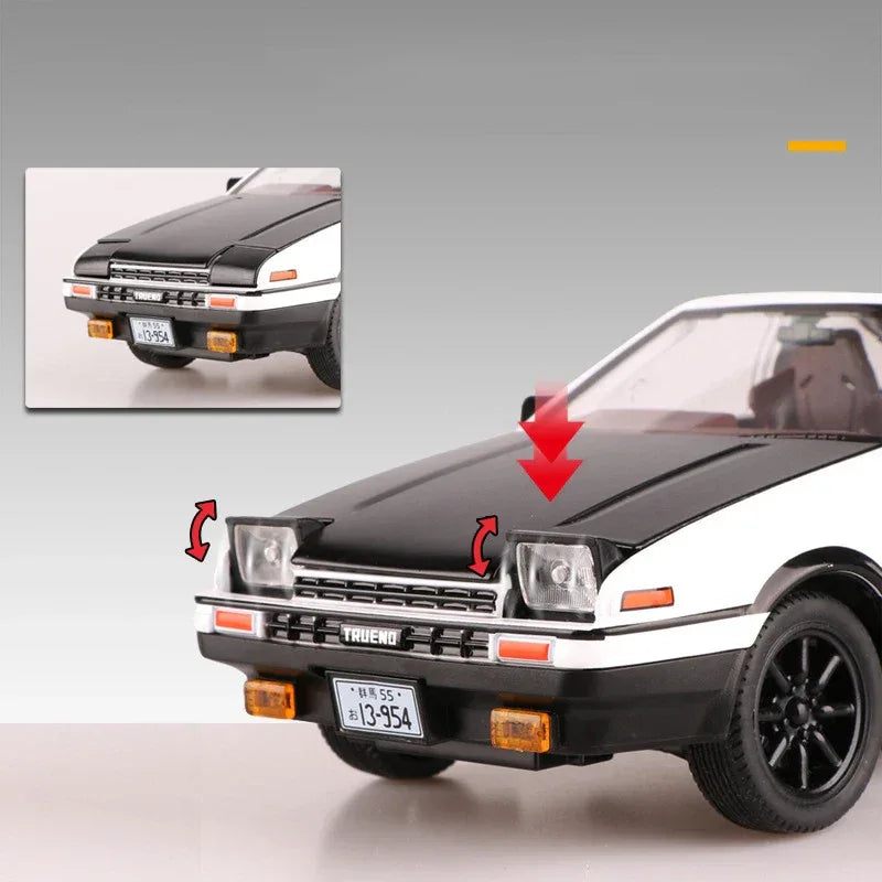 Premium Diecast Car 1to20 Scale Initial D AE86 With Sound And Light For Kids - ToylandEU