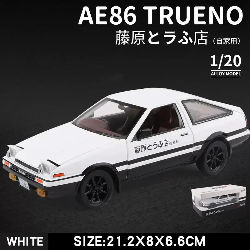 Premium Diecast Car 1to20 Scale Initial D AE86 With Sound And Light For Kids - ToylandEU