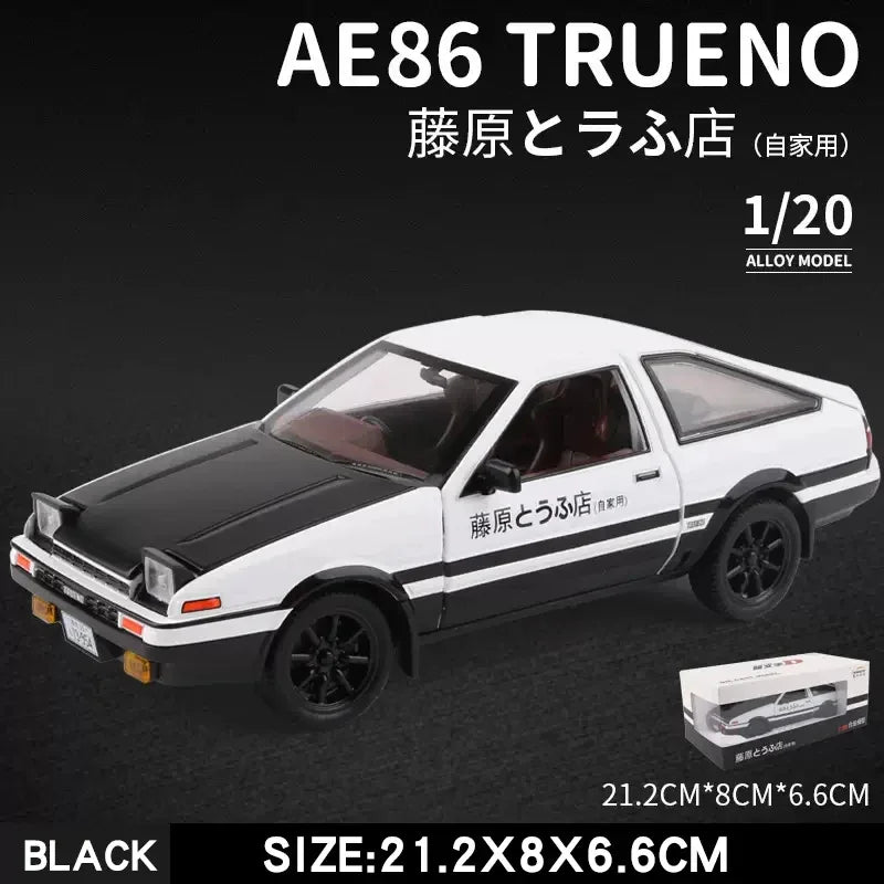 Premium Diecast Car 1to20 Scale Initial D AE86 With Sound And Light For Kids - ToylandEU