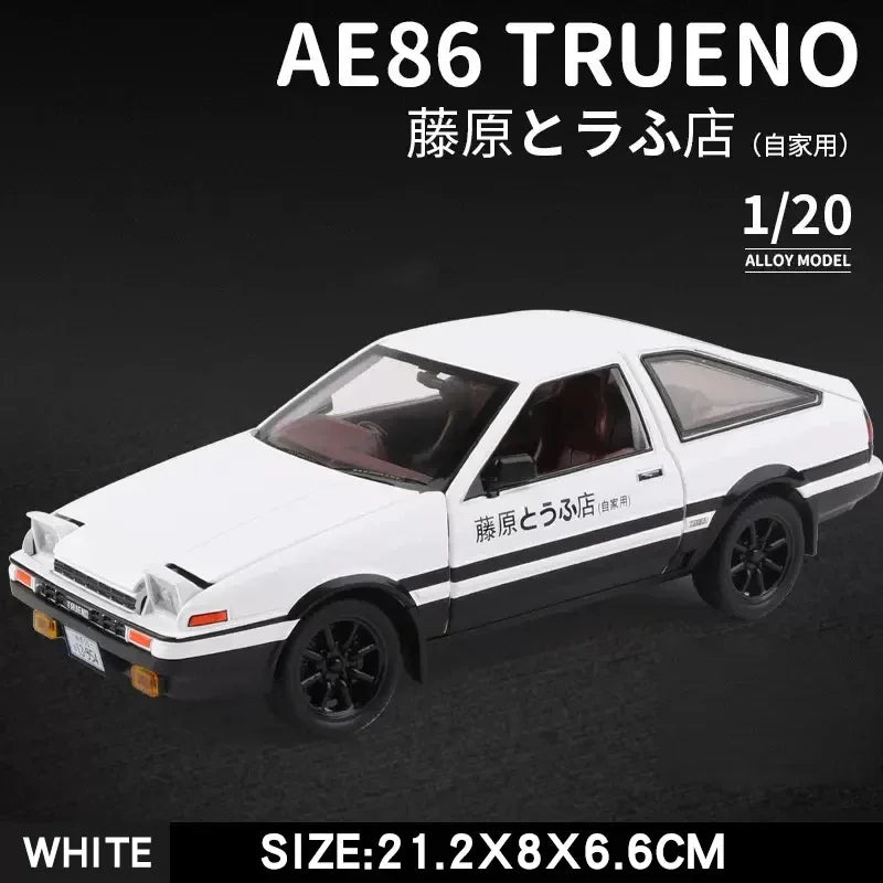 Premium Diecast Car 1to20 Scale Initial D AE86 With Sound And Light For Kids - ToylandEU