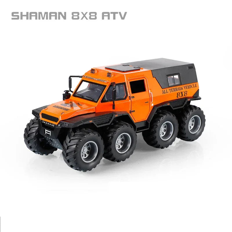 Premium Diecast Car 8X8 Conqueror Shaman SUV Sound Light Pull Back Collectors - ToylandEU