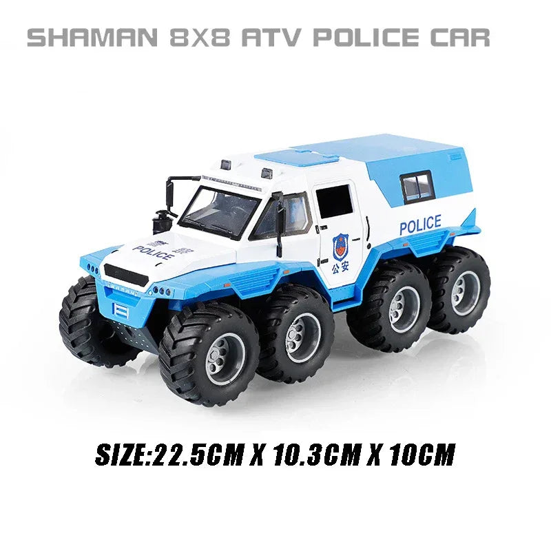 Premium Diecast Car 8X8 Conqueror Shaman SUV Sound Light Pull Back Collectors - ToylandEU