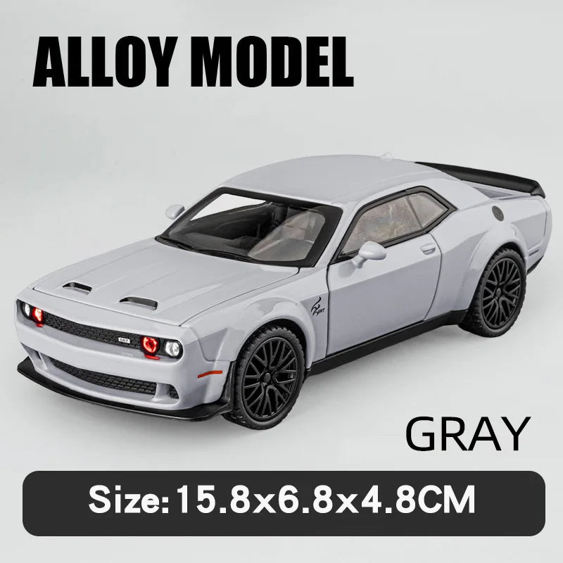 Premium Diecast Car Dodge Challenger Hellcat SRT With Sound And Light For Boys - ToylandEU