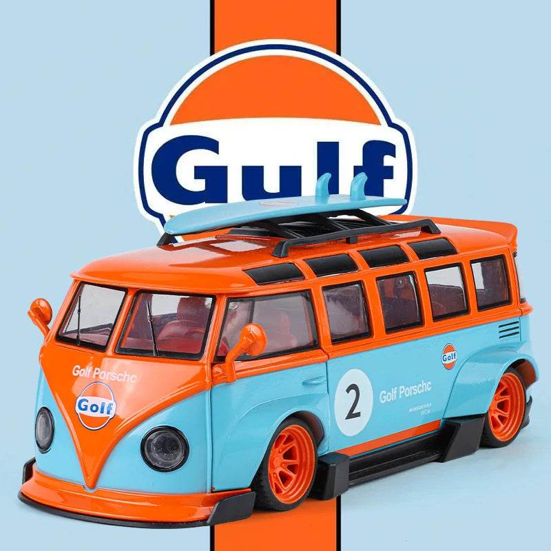 Premium Diecast Car Gulf Oil Martini T1 Bus 1:24 For Boys - ToylandEU