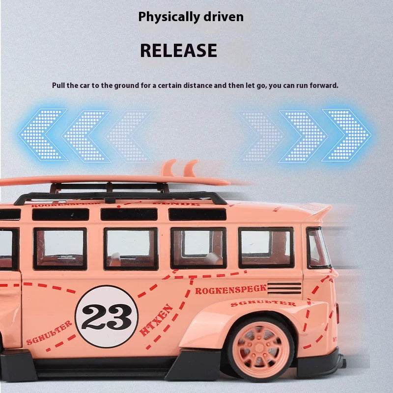 Premium Diecast Car Gulf Oil Martini T1 Bus 1:24 For Boys - ToylandEU