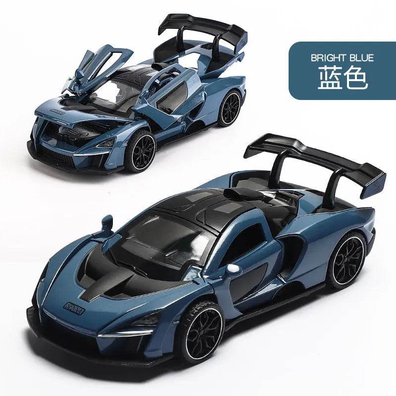 Premium Diecast Car McLaren Senna 1 To 32 Scale Sound And Light Pull Back For Kids Gift - ToylandEU
