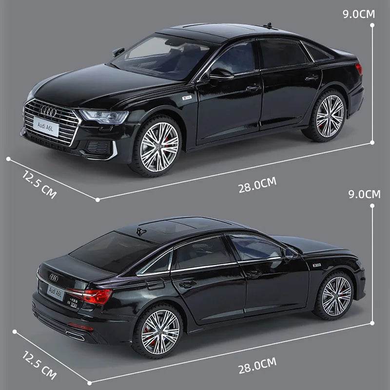 Premium Diecast Car Model 1 18 Audi A6L Alloy Metal With Sound And Light For Collectors - ToylandEU