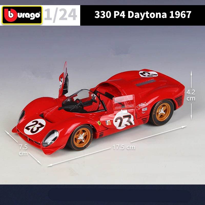 Premium Diecast Car Model 1 24 Ferrari 330 P4 Daytona Gift - ToylandEU