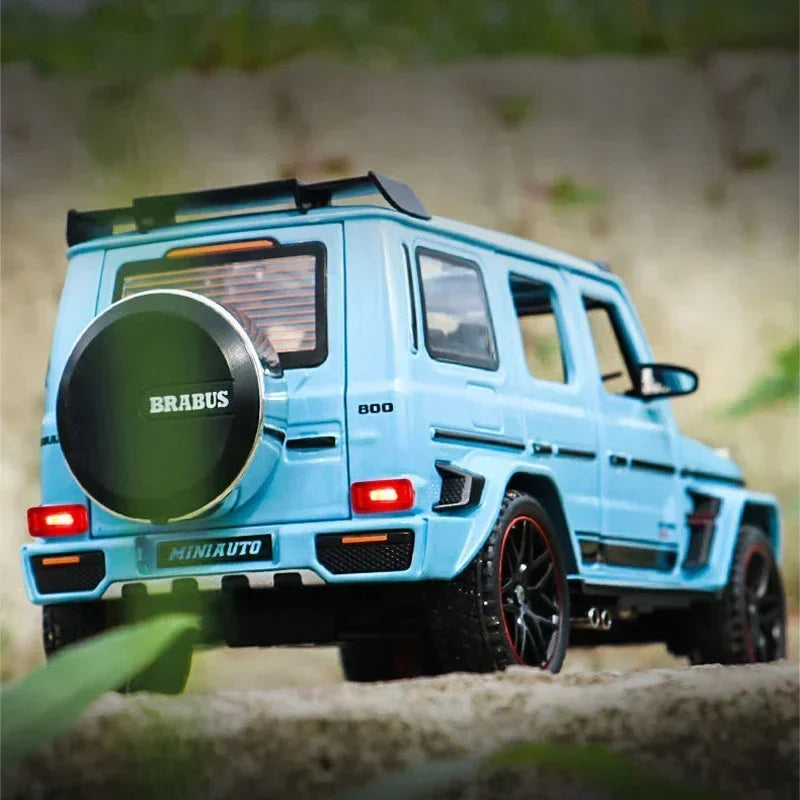 Premium Diecast Car Model 1 24 Scale Mercedes Benz Brabus G800 High Detail Pull Back For Collectors - ToylandEU