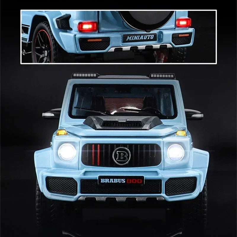 Premium Diecast Car Model 1 24 Scale Mercedes Benz Brabus G800 High Detail Pull Back For Collectors - ToylandEU
