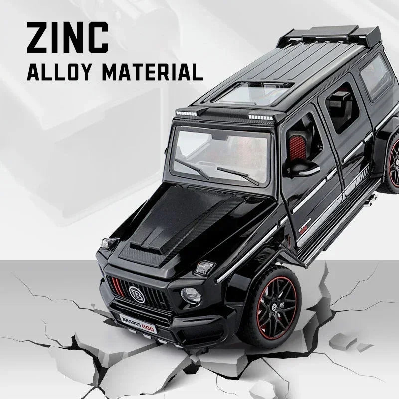 Premium Diecast Car Model 1 24 Scale Mercedes Benz Brabus G800 High Detail Pull Back For Collectors - ToylandEU