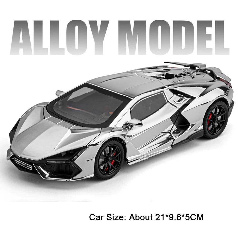 Premium Diecast Car Model 1 24 Scale With Sound And Light Doors Open For Kids Great Gift - ToylandEU