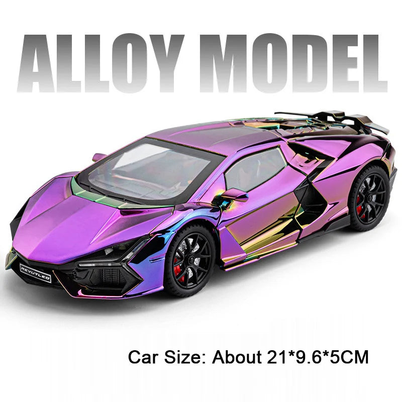 Premium Diecast Car Model 1 24 Scale With Sound And Light Doors Open For Kids Great Gift - ToylandEU