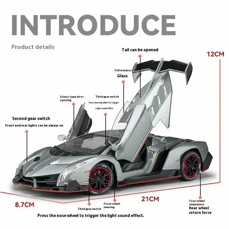  Premium Diecast Car Model 1 24 Veneno Toyland EU -  ToylandEU™
