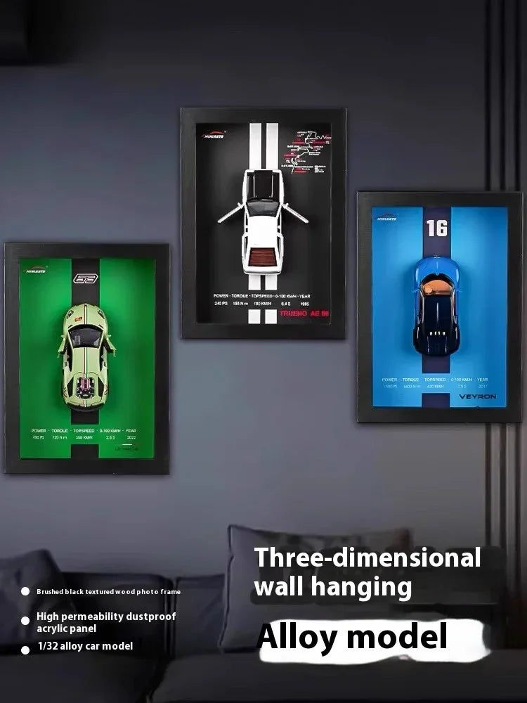 Premium Diecast Car Model 1 32 Scale Alloy Metal Racing Photo Frame Collectors - ToylandEU