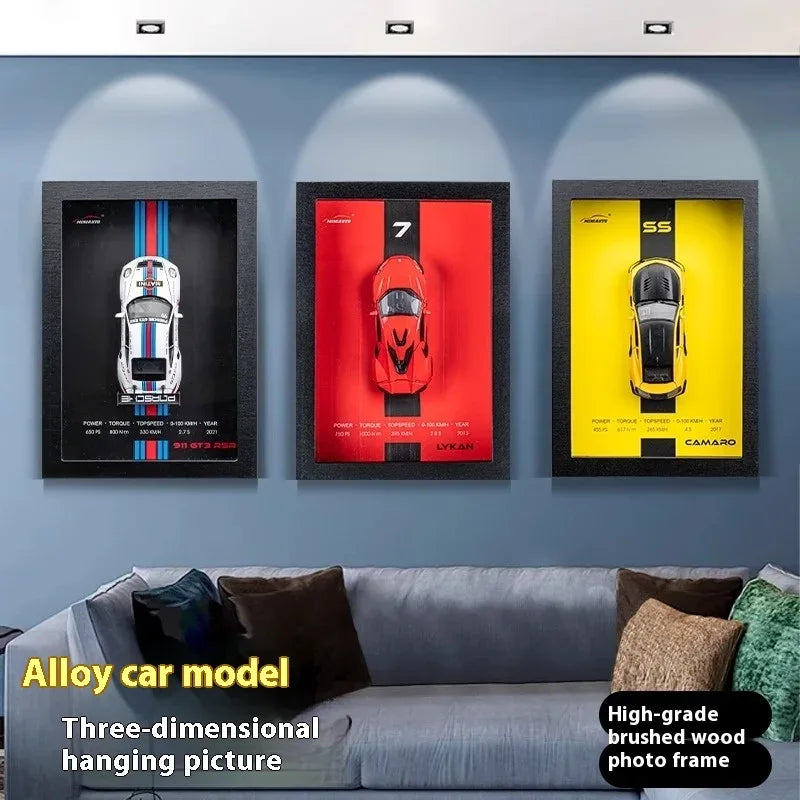 Premium Diecast Car Model 1 32 Scale Alloy Metal Racing Photo Frame Collectors - ToylandEU