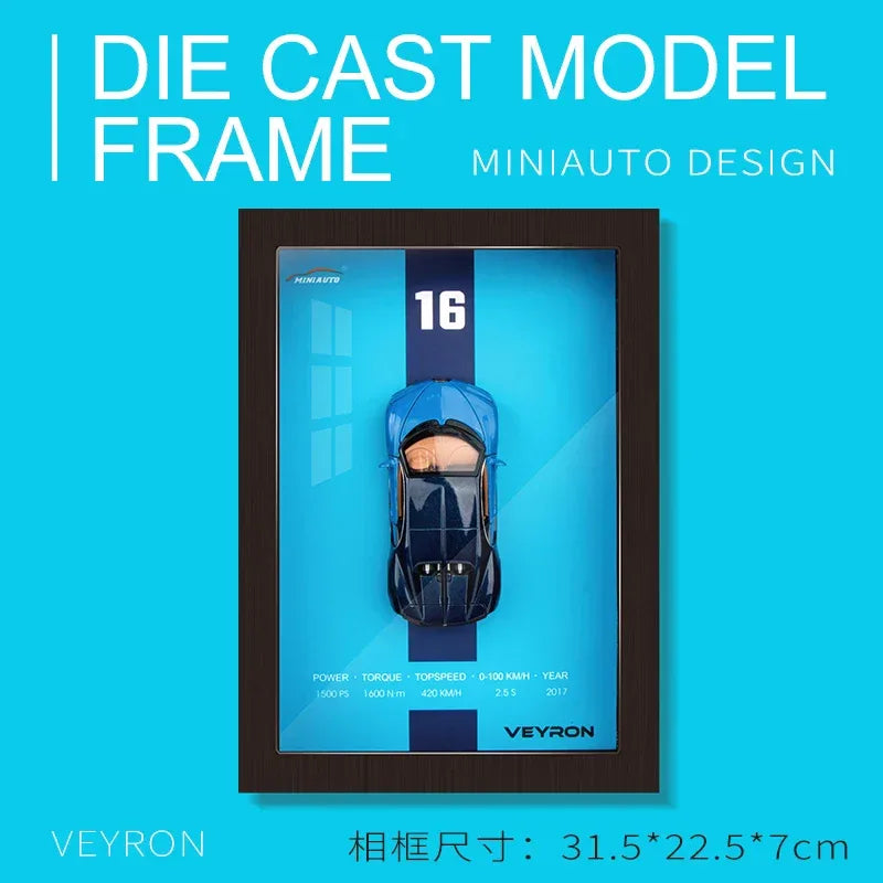 Premium Diecast Car Model 1 32 Scale Alloy Metal Racing Photo Frame Collectors - ToylandEU