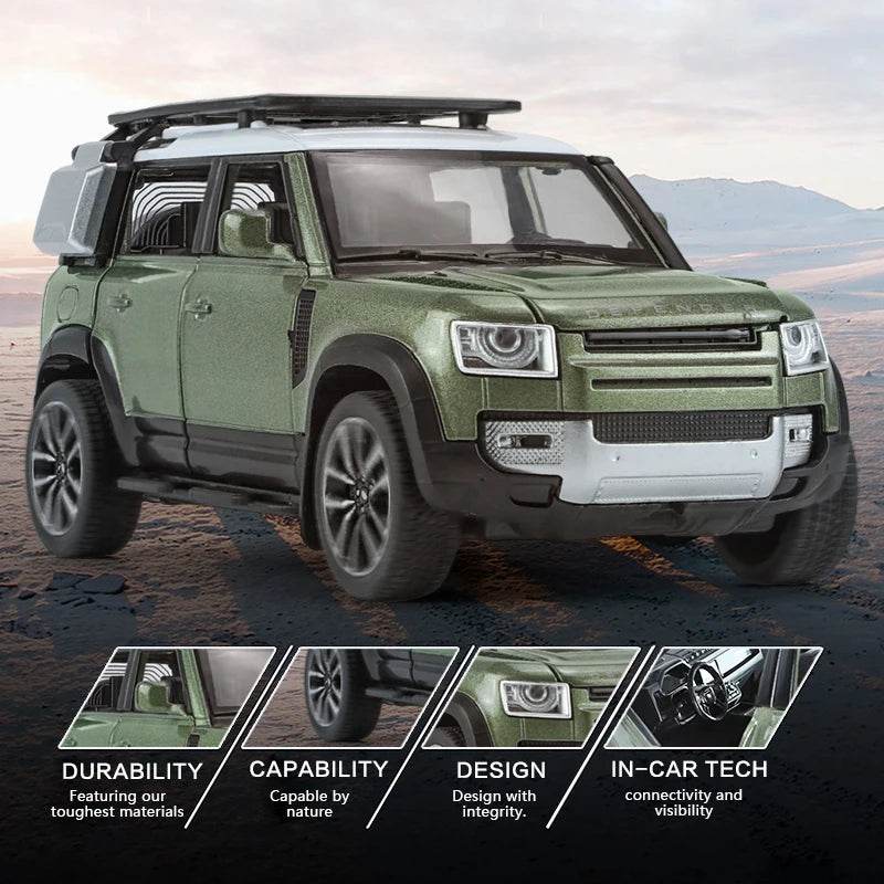 Premium Diecast Car Model 1 32 Scale Land Rover Defender 110 With Sound And Light For Car Enthusiasts And Collectors - ToylandEU