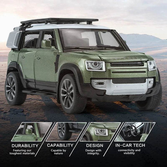 Premium Diecast Car Model 1 32 Scale Land Rover Defender 110 With Sound And Light For Car Enthusiasts And Collectors - ToylandEU