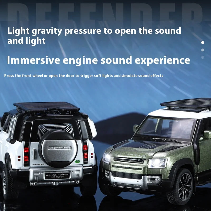 Premium Diecast Car Model 1 32 Scale Land Rover Defender 110 With Sound And Light For Car Enthusiasts And Collectors - ToylandEU