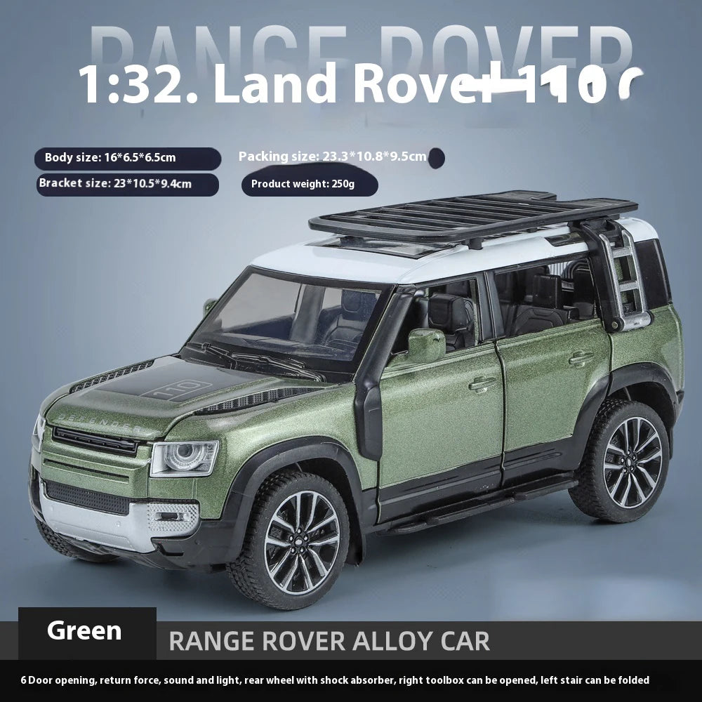 Premium Diecast Car Model 1 32 Scale Land Rover Defender 110 With Sound And Light For Car Enthusiasts And Collectors - ToylandEU