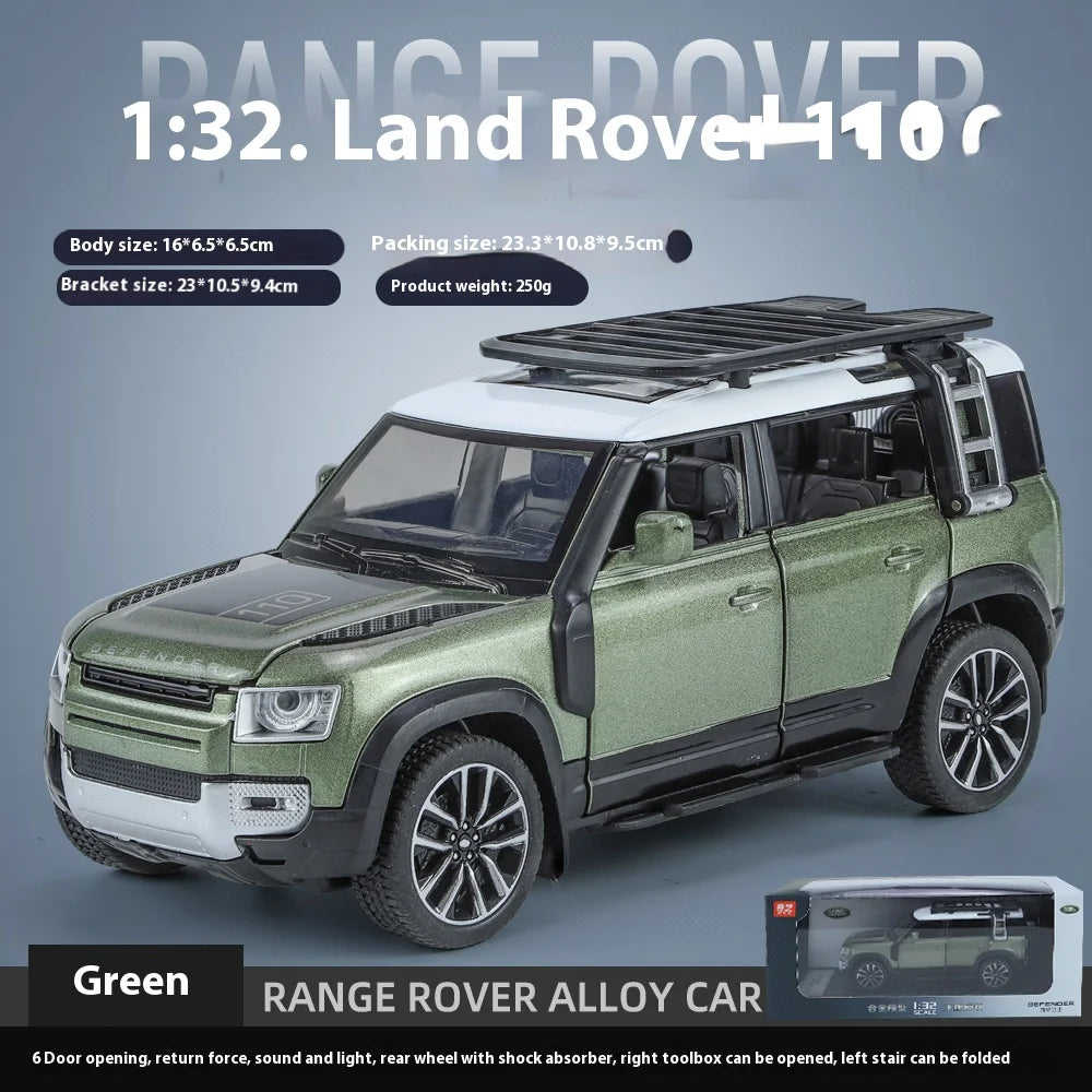 Premium Diecast Car Model 1 32 Scale Land Rover Defender 110 With Sound And Light For Car Enthusiasts And Collectors - ToylandEU