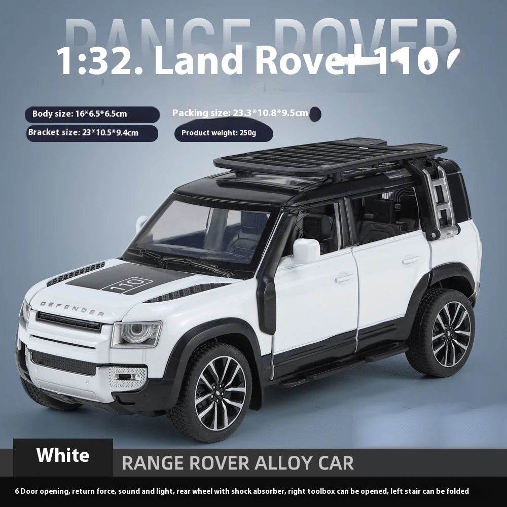 Premium Diecast Car Model 1 32 Scale Land Rover Defender 110 With Sound And Light For Car Enthusiasts And Collectors - ToylandEU