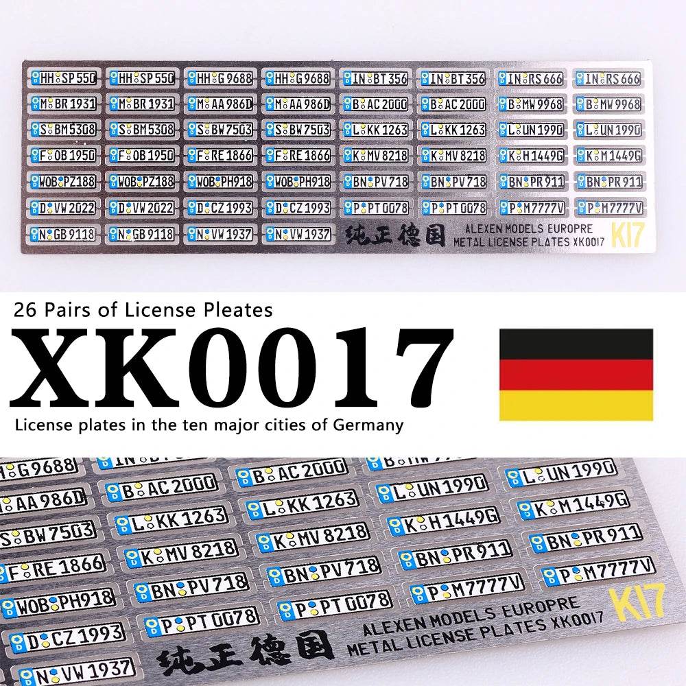 Premium Diecast Car Model 164 Alloy License Plates DIY - ToylandEU