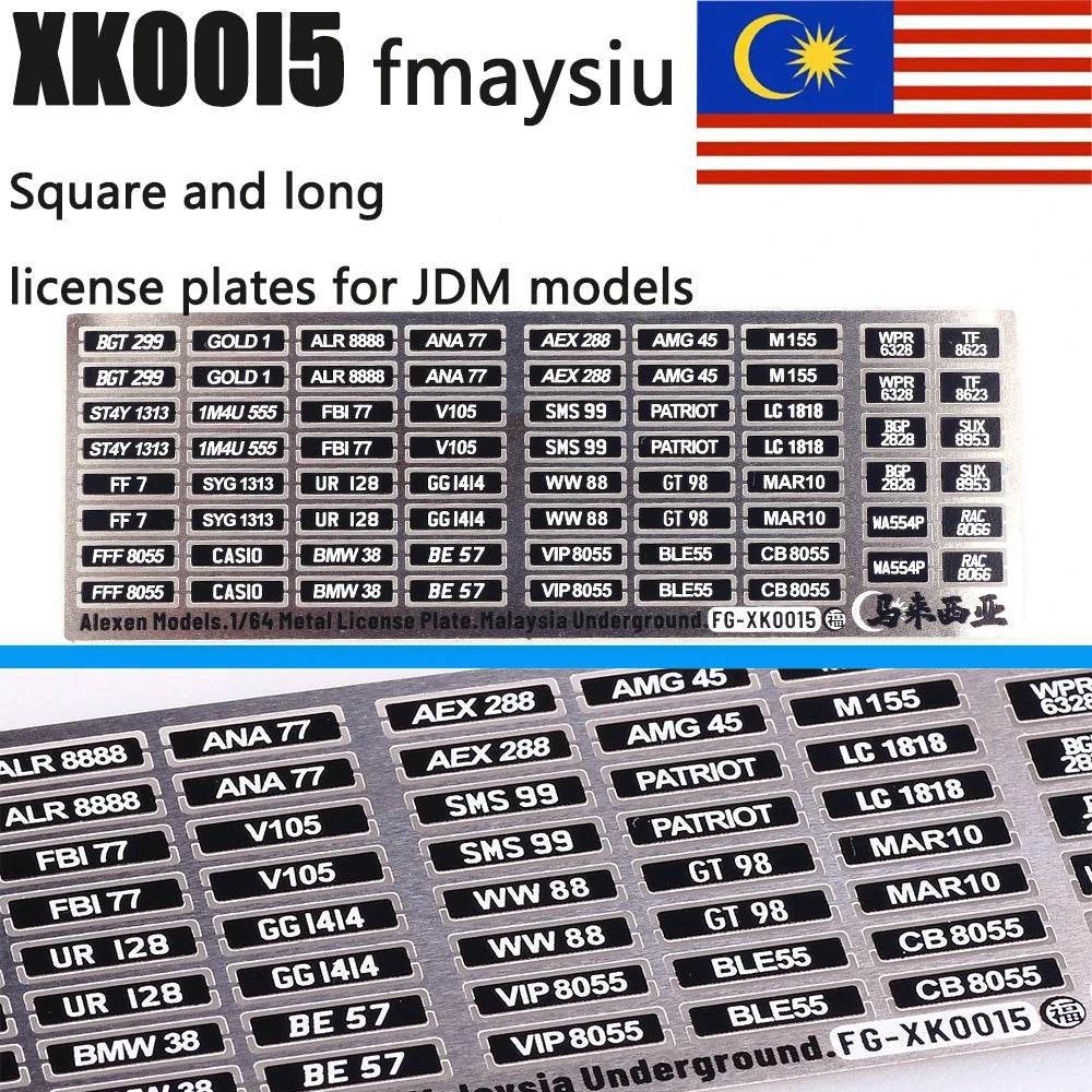 Premium Diecast Car Model 164 Alloy License Plates DIY - ToylandEU