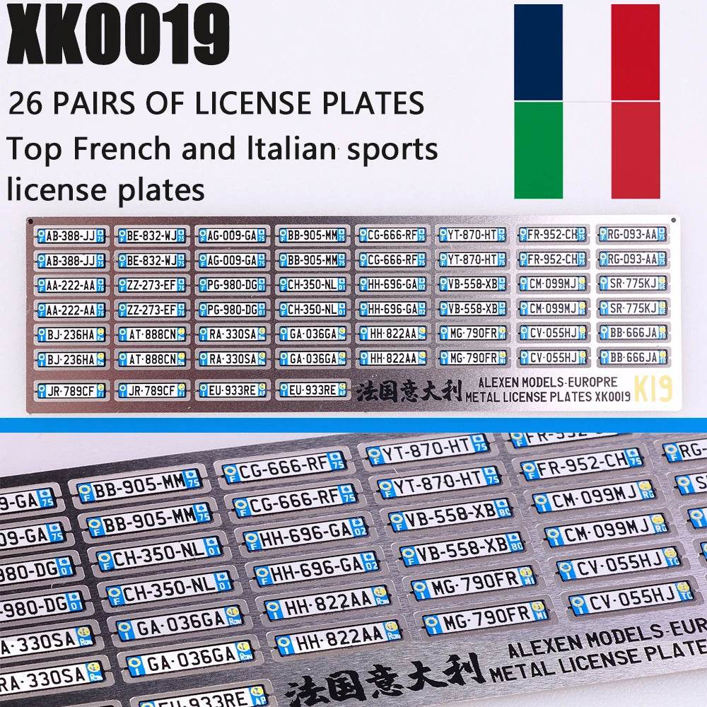 Premium Diecast Car Model 164 Alloy License Plates DIY - ToylandEU