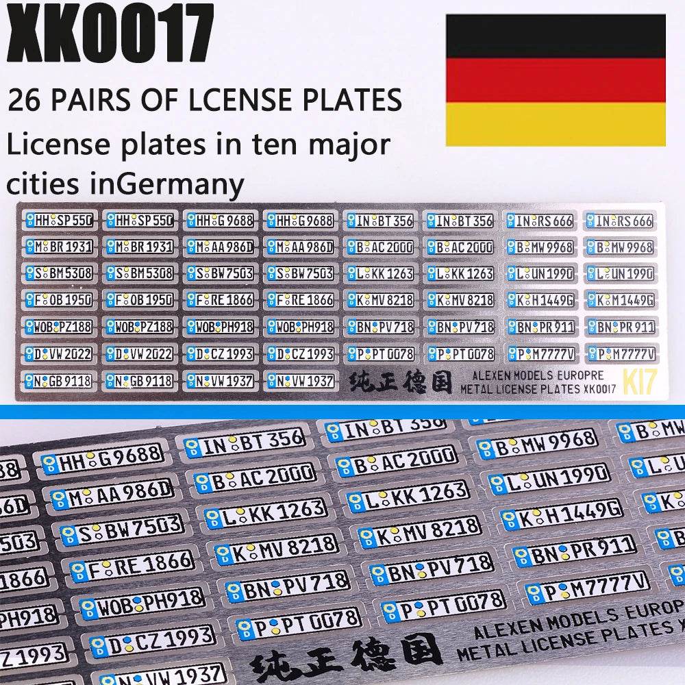 Premium Diecast Car Model 164 Alloy License Plates DIY - ToylandEU