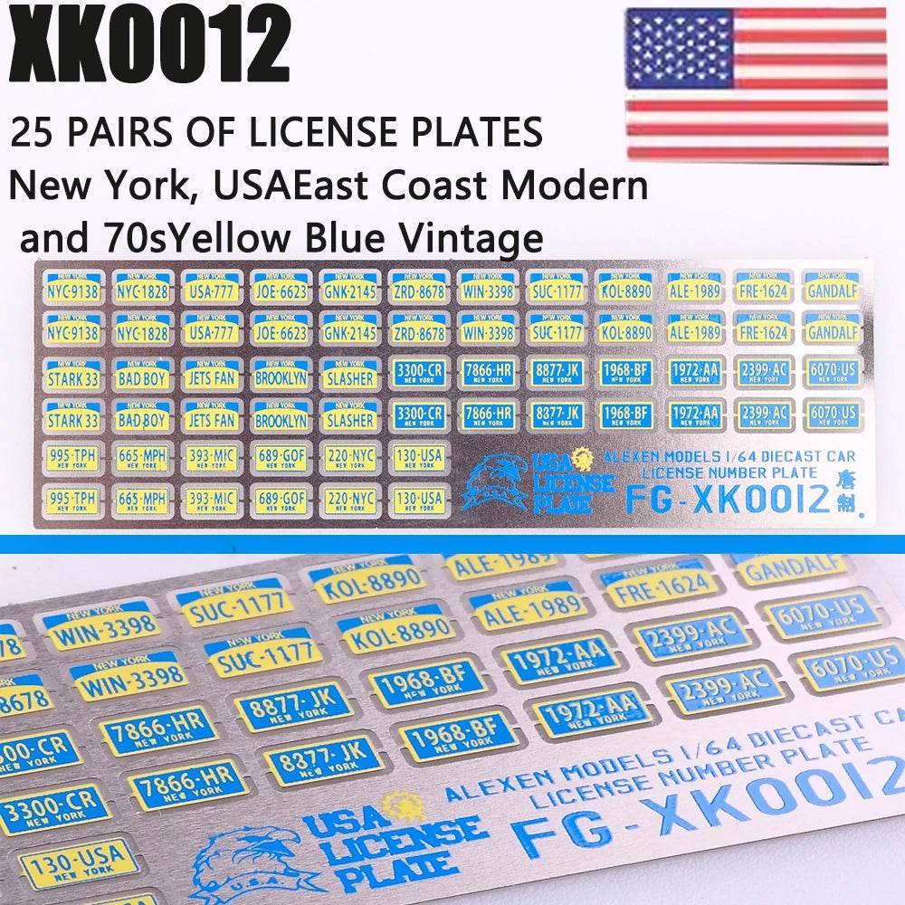 Premium Diecast Car Model 164 Alloy License Plates DIY - ToylandEU