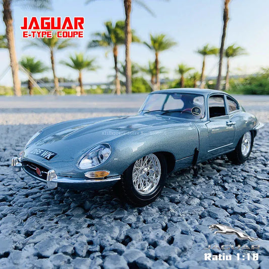 Premium Diecast Car Model Alloy Jaguar E Type Coupe 1 18 Scale For Collectors Gift - ToylandEU