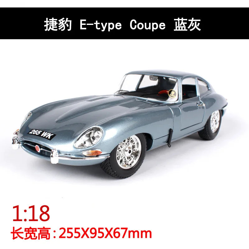Premium Diecast Car Model Alloy Jaguar E Type Coupe 1 18 Scale For Collectors Gift - ToylandEU