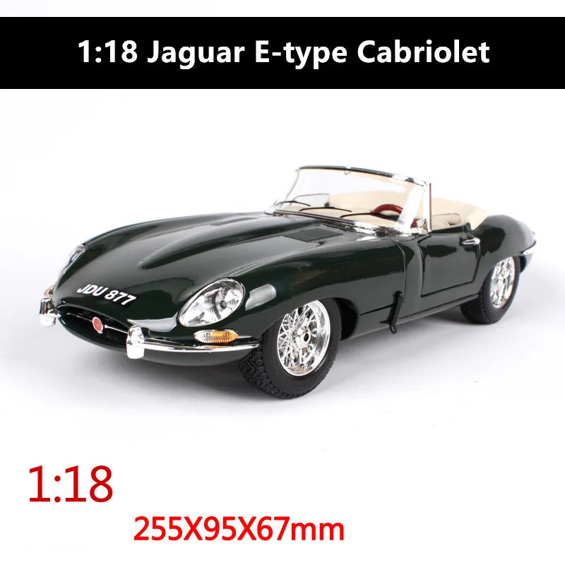 Premium Diecast Car Model Alloy Jaguar E Type Coupe 1 18 Scale For Collectors Gift - ToylandEU