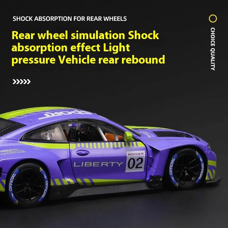 Premium Diecast Car Model BMW M4 GT3 With Sound And Light For Collectors And Hobbyists - ToylandEU