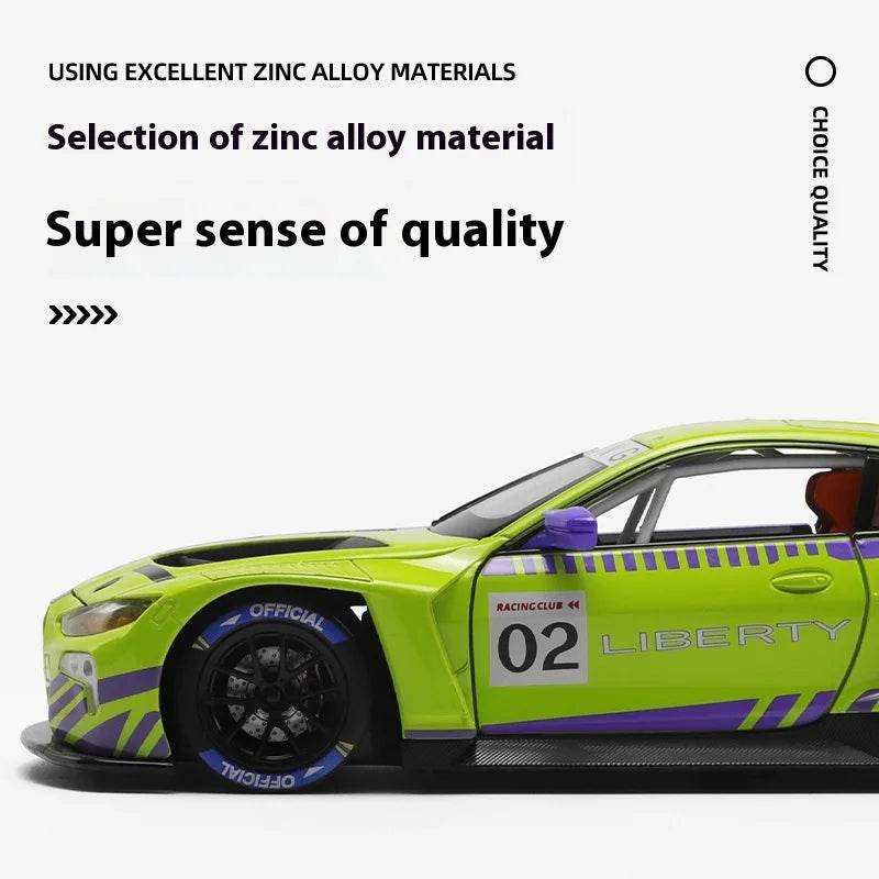 Premium Diecast Car Model BMW M4 GT3 With Sound And Light For Collectors And Hobbyists - ToylandEU