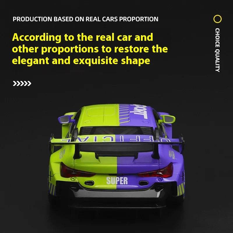 Premium Diecast Car Model BMW M4 GT3 With Sound And Light For Collectors And Hobbyists - ToylandEU