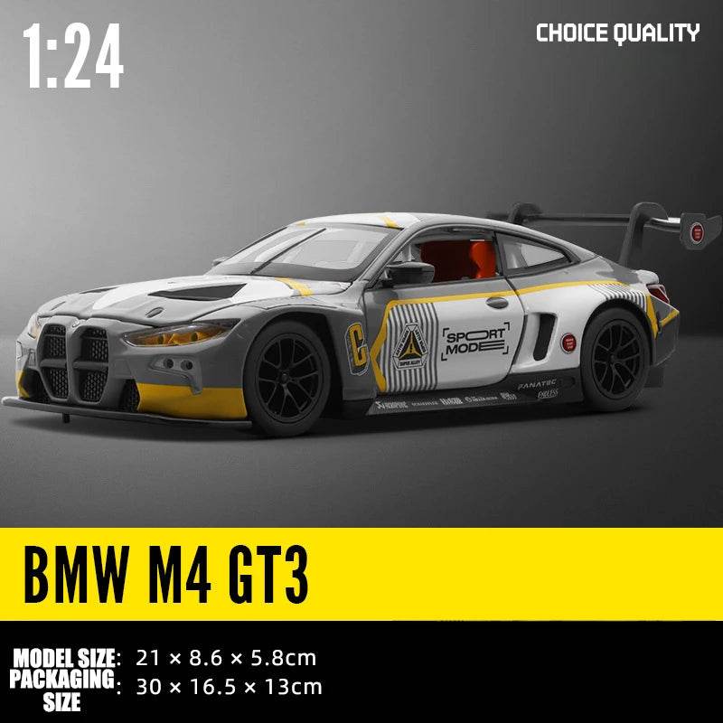 Premium Diecast Car Model BMW M4 GT3 With Sound And Light For Collectors And Hobbyists - ToylandEU