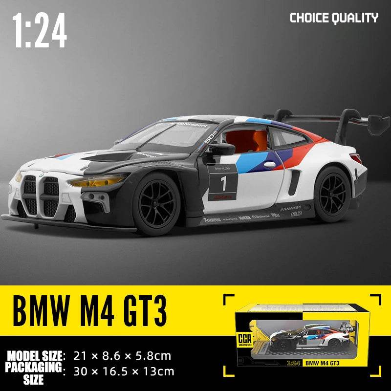 Premium Diecast Car Model BMW M4 GT3 With Sound And Light For Collectors And Hobbyists - ToylandEU