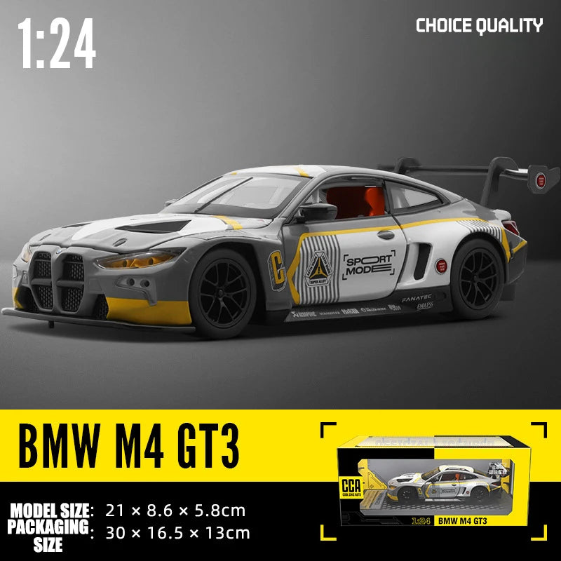 Premium Diecast Car Model BMW M4 GT3 With Sound And Light For Collectors And Hobbyists - ToylandEU
