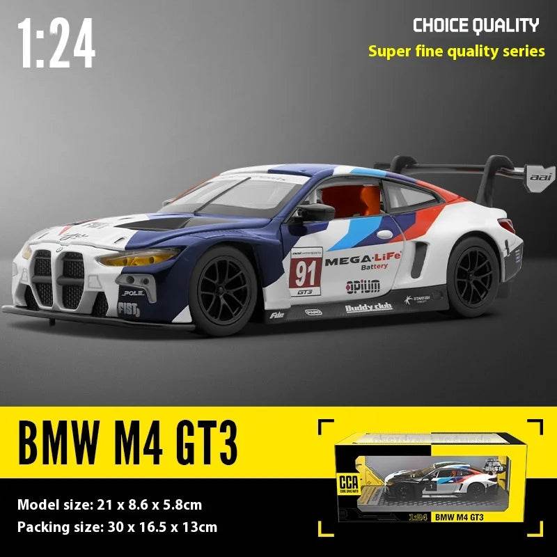 Premium Diecast Car Model BMW M4 GT3 With Sound And Light For Collectors And Hobbyists - ToylandEU
