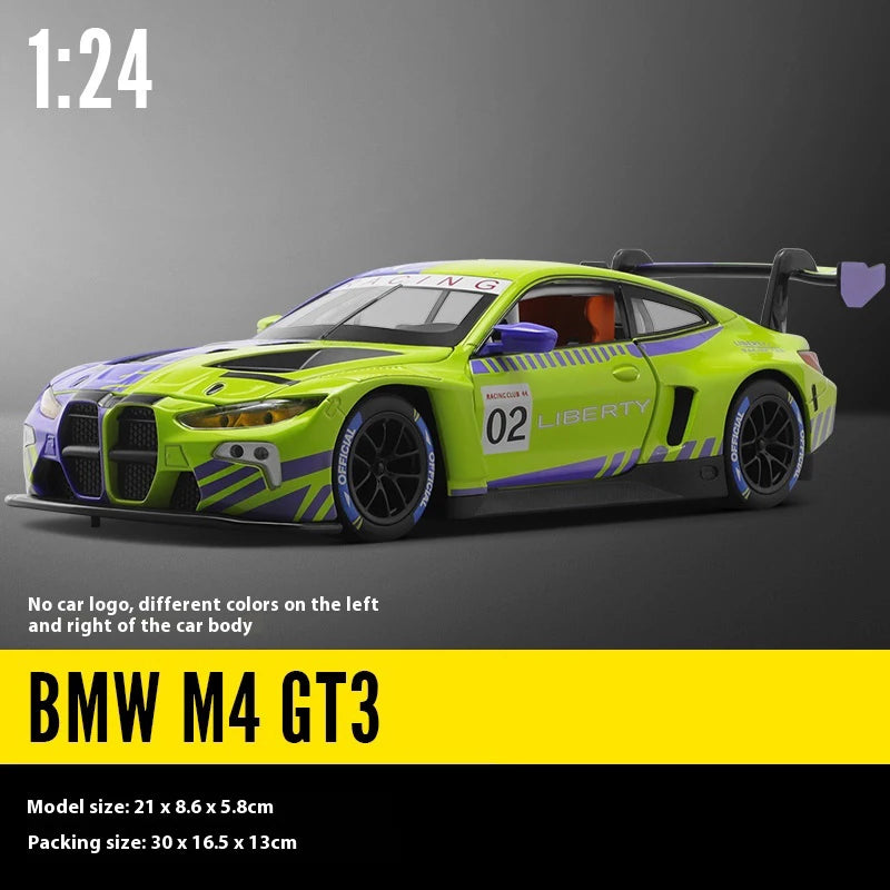 Premium Diecast Car Model BMW M4 GT3 With Sound And Light For Collectors And Hobbyists - ToylandEU