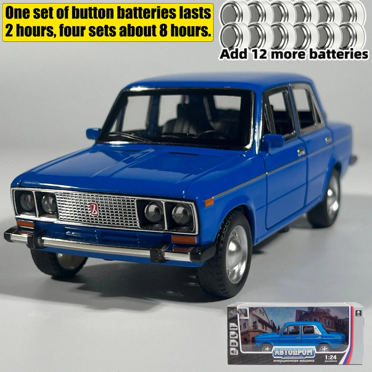 Premium Diecast Car Model LADA 2106 With Sound And Light For Kids - ToylandEU