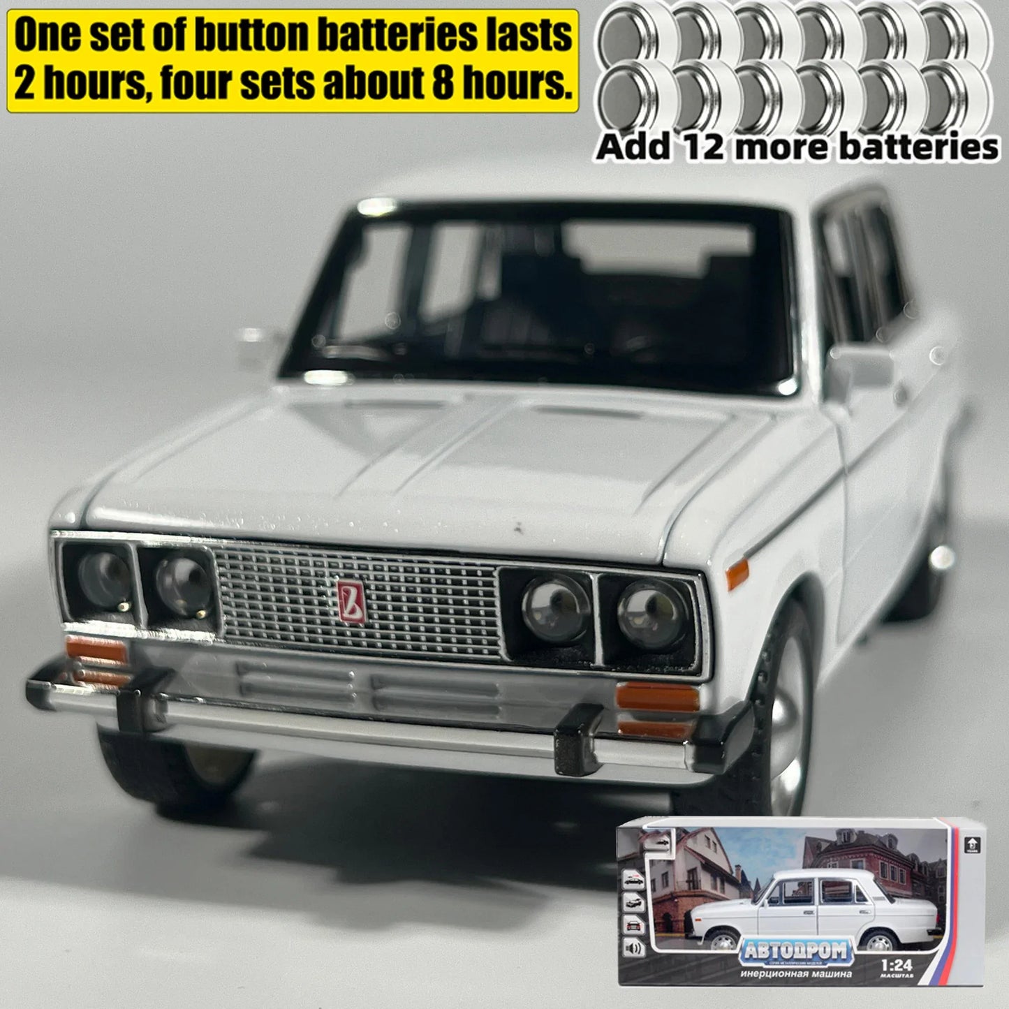 Premium Diecast Car Model LADA 2106 With Sound And Light For Kids - ToylandEU