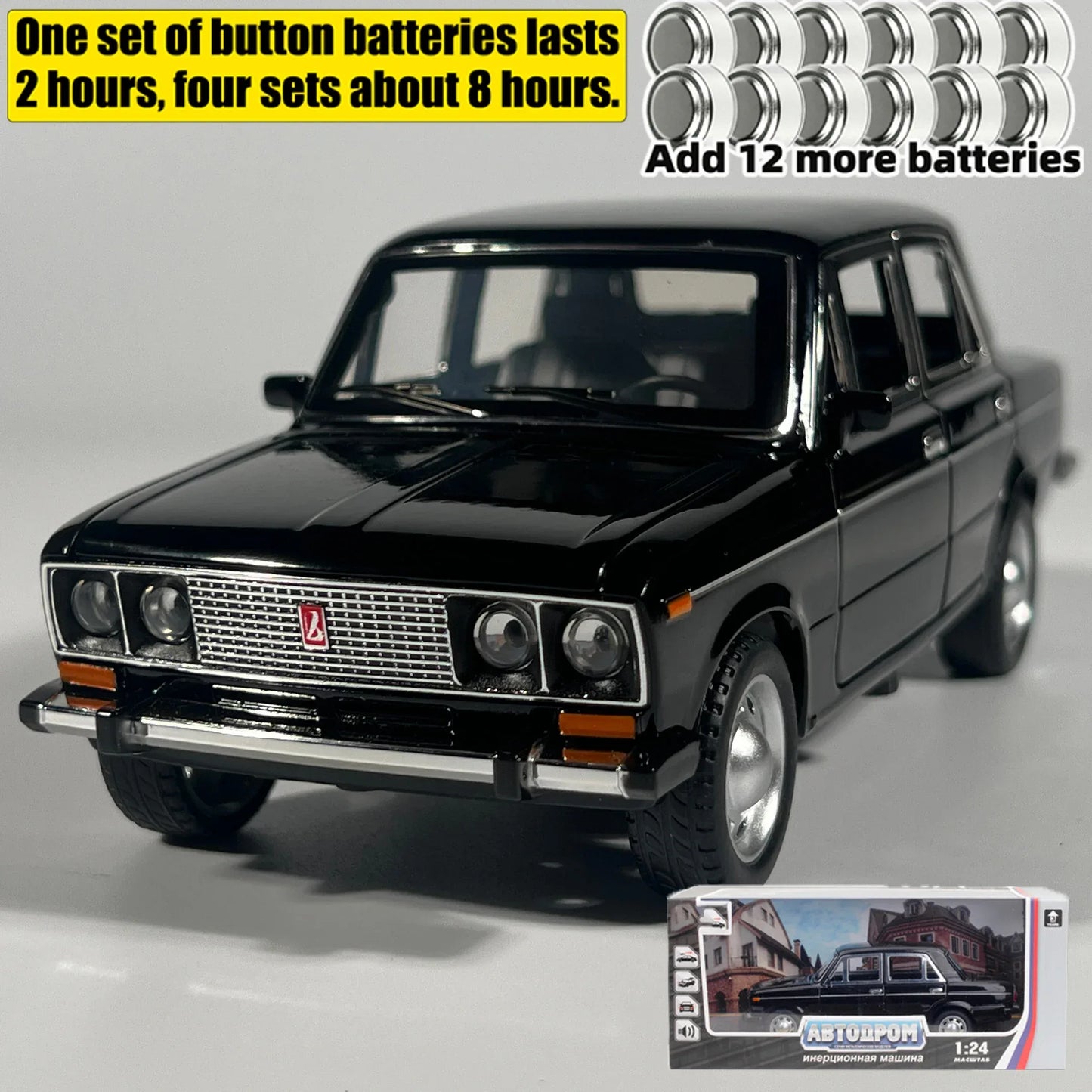 Premium Diecast Car Model LADA 2106 With Sound And Light For Kids - ToylandEU