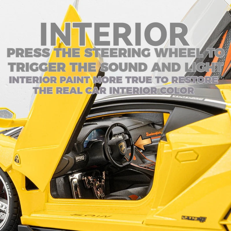 Premium Diecast Car Model One Eighteen Centenario LP770 4 With Sound And Lights For Collectors - ToylandEU